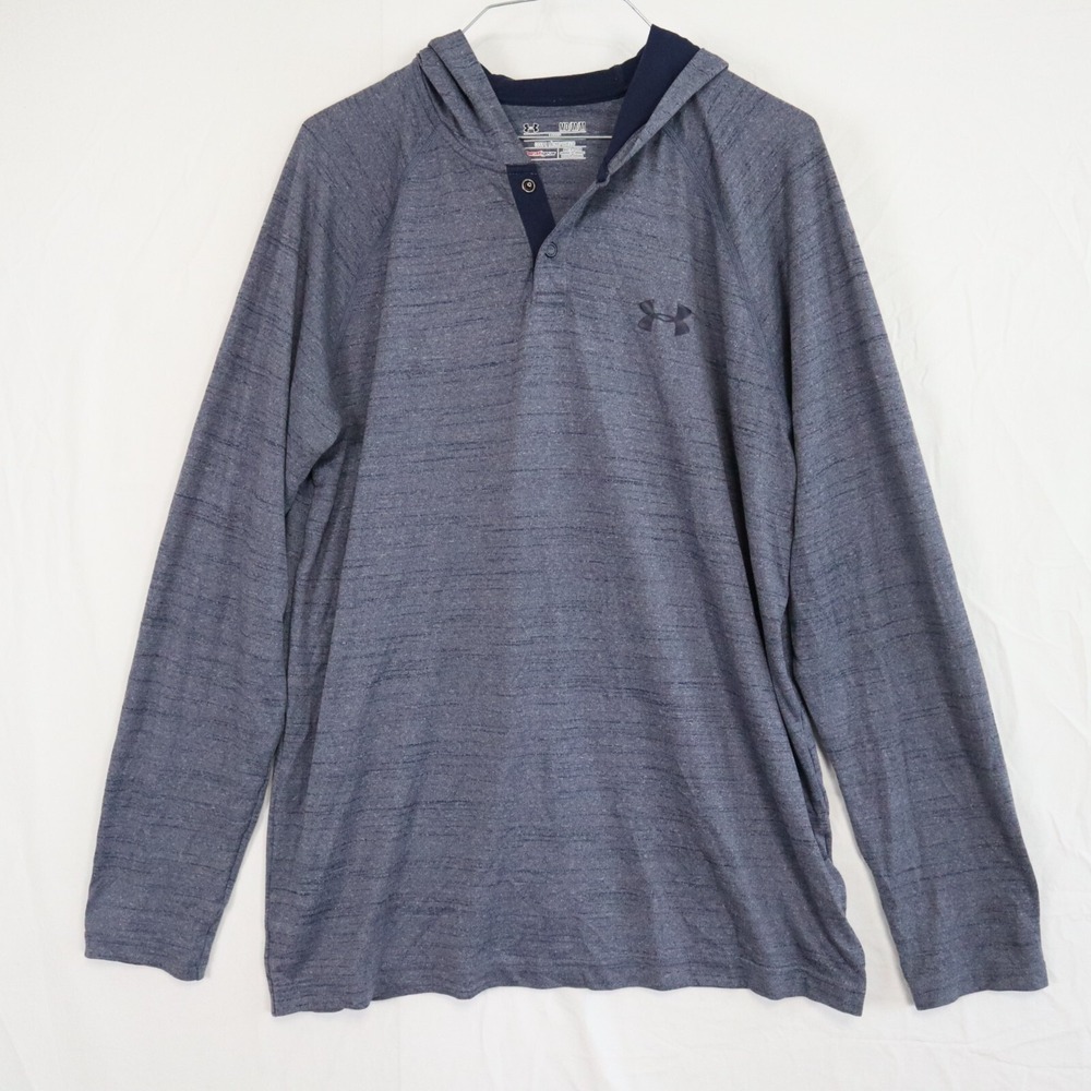 Under Armour Hoodie Shirt Mens Medium HeatGear Loose Active Pullover Long Sleeve